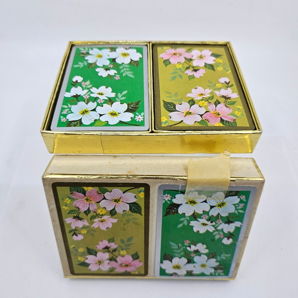 Vintage Congress Playing Cards DOGWOOD BLOSSOM Double Decks